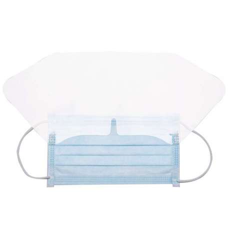 Disposable face mask with eye shield