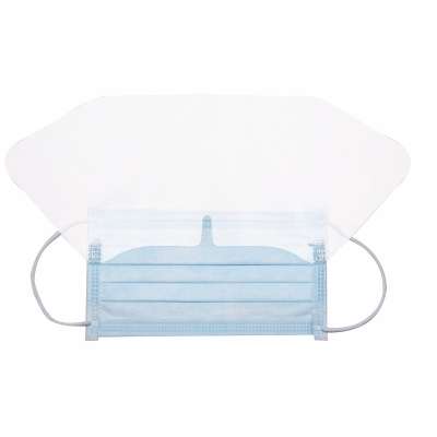 Disposable face mask with eye shield